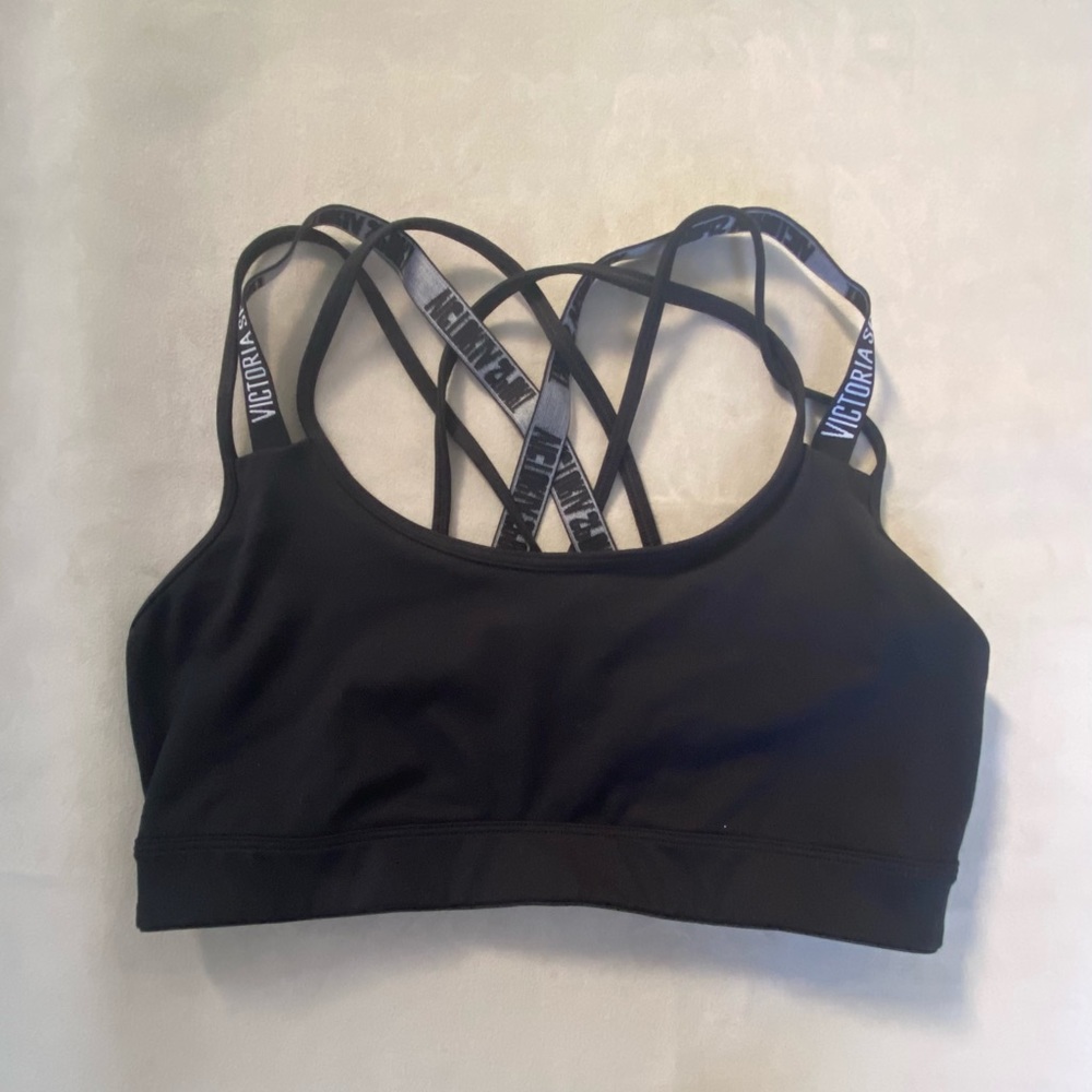 Cross Strap Sports Bra VS Sport Black Size Large